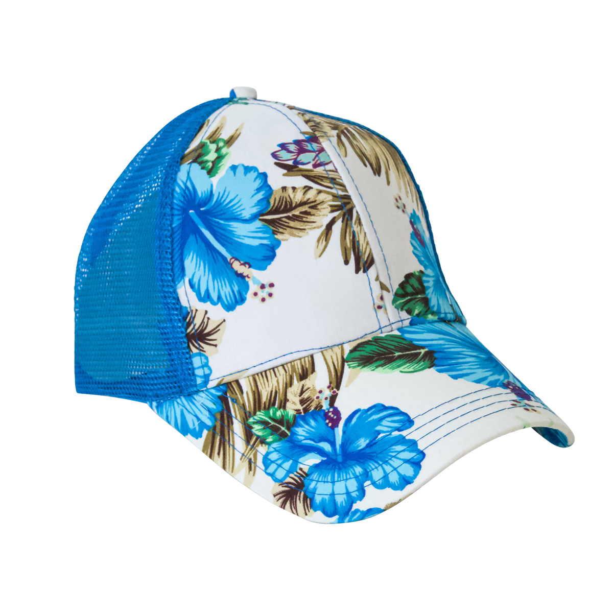 174_BlueFloralTruckerCap