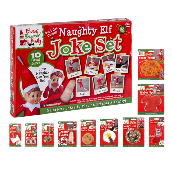 Christmas Elves, Naughty Elves Jokes Pranks Set 10 pc